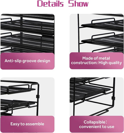 4 Etagen Metall Mesh Briefablage Organizer für Schreibtisch