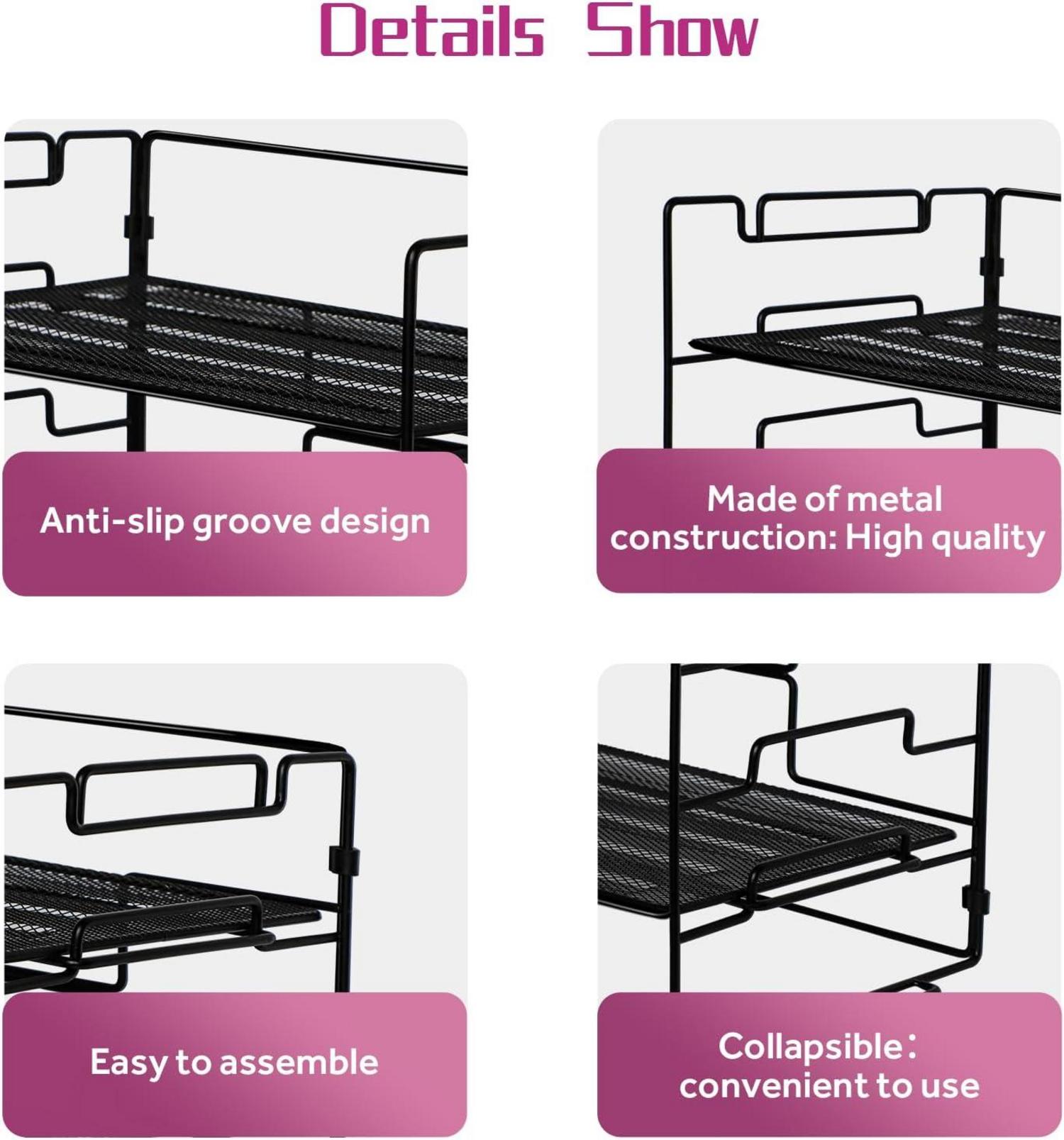2 Etagen Metall Mesh Briefablage Organizer für Schreibtisch