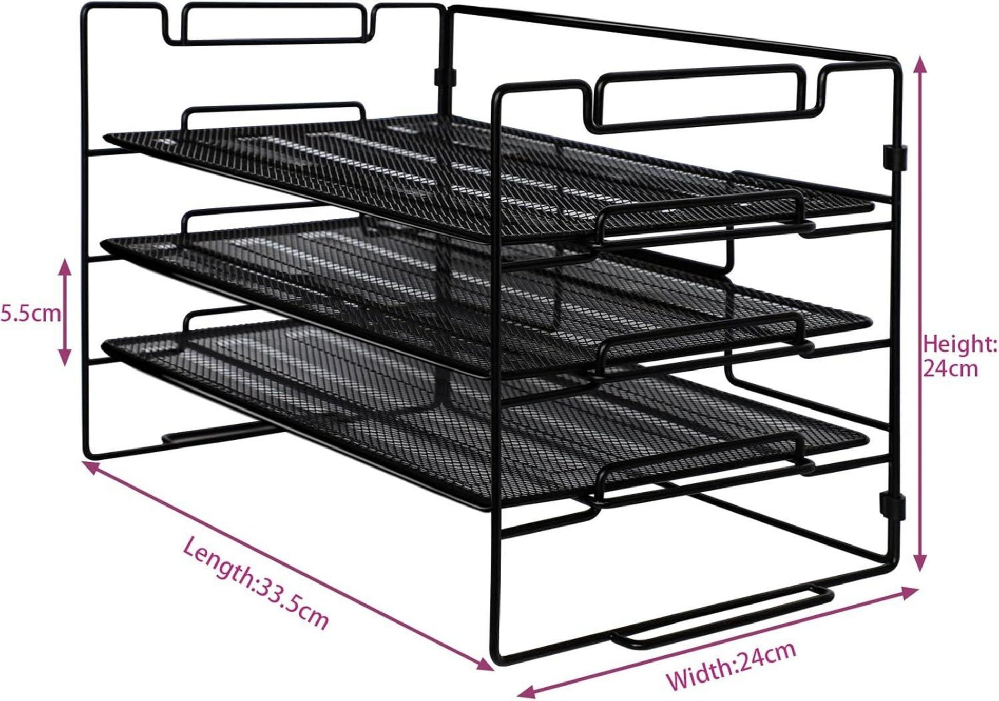 3 Etagen Metall Mesh Briefablage Organizer für Schreibtisch