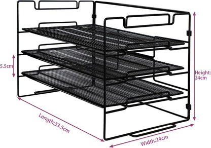 3 Etagen Metall Mesh Briefablage Organizer für Schreibtisch