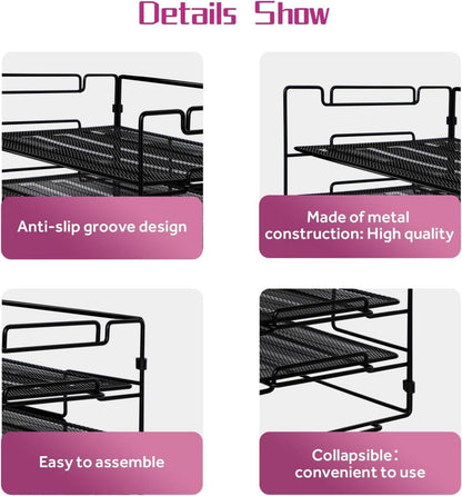 3 Etagen Mesh Briefablage Organizer Schreibtisch Aufbewahrung