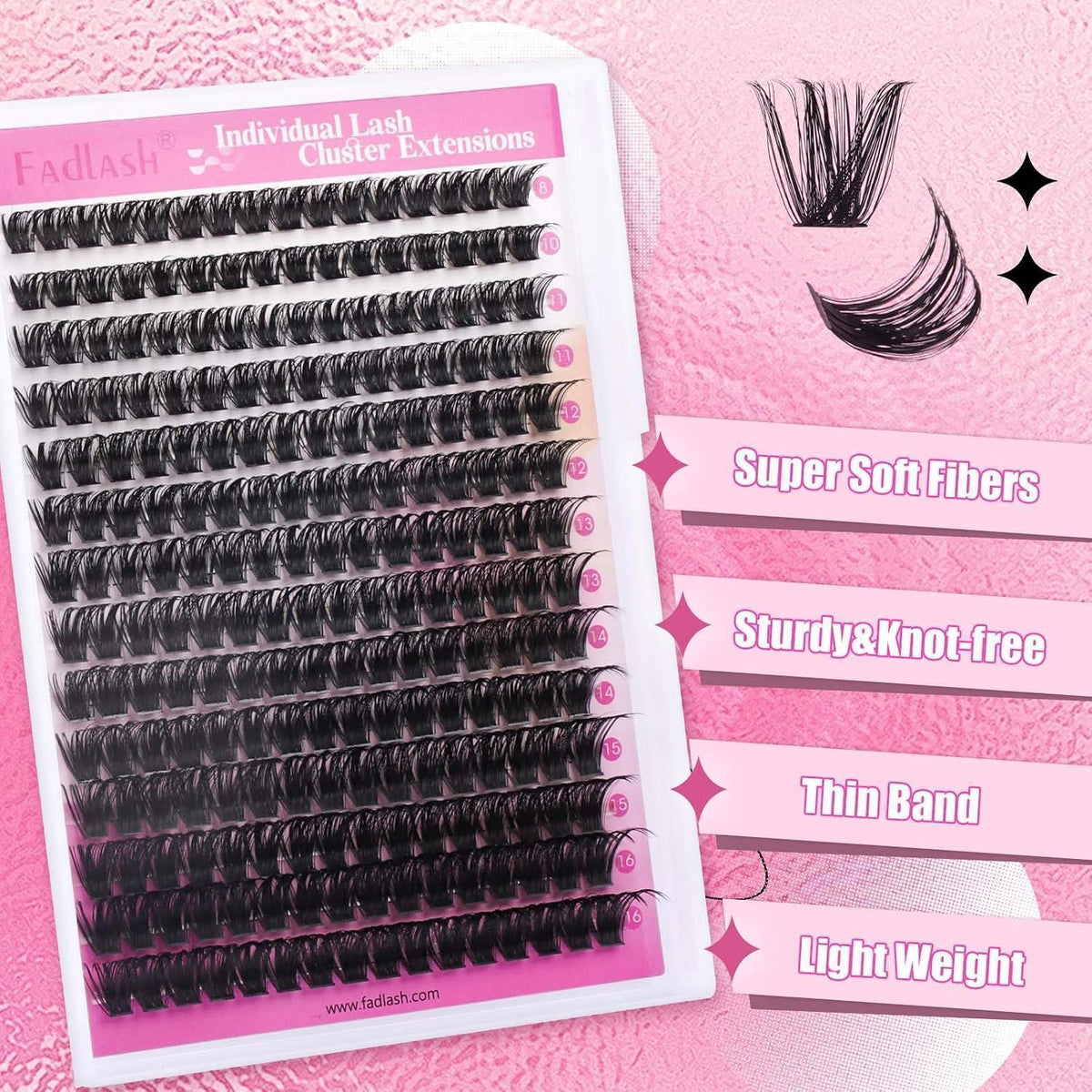 Einzelwimpern Set 0.07 D-8-16mm für Wimpernverlängerung