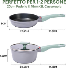 JEETEE Induktions Töpfe Set mit