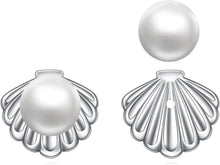 Perlenohrringe Sterling Silber Muschel-Ohrringe Frauen Geschenke