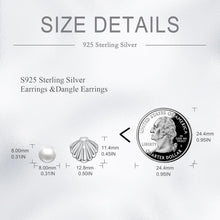 Moderne VONALA Muschel-Perlenohrringe Sterling Silber für