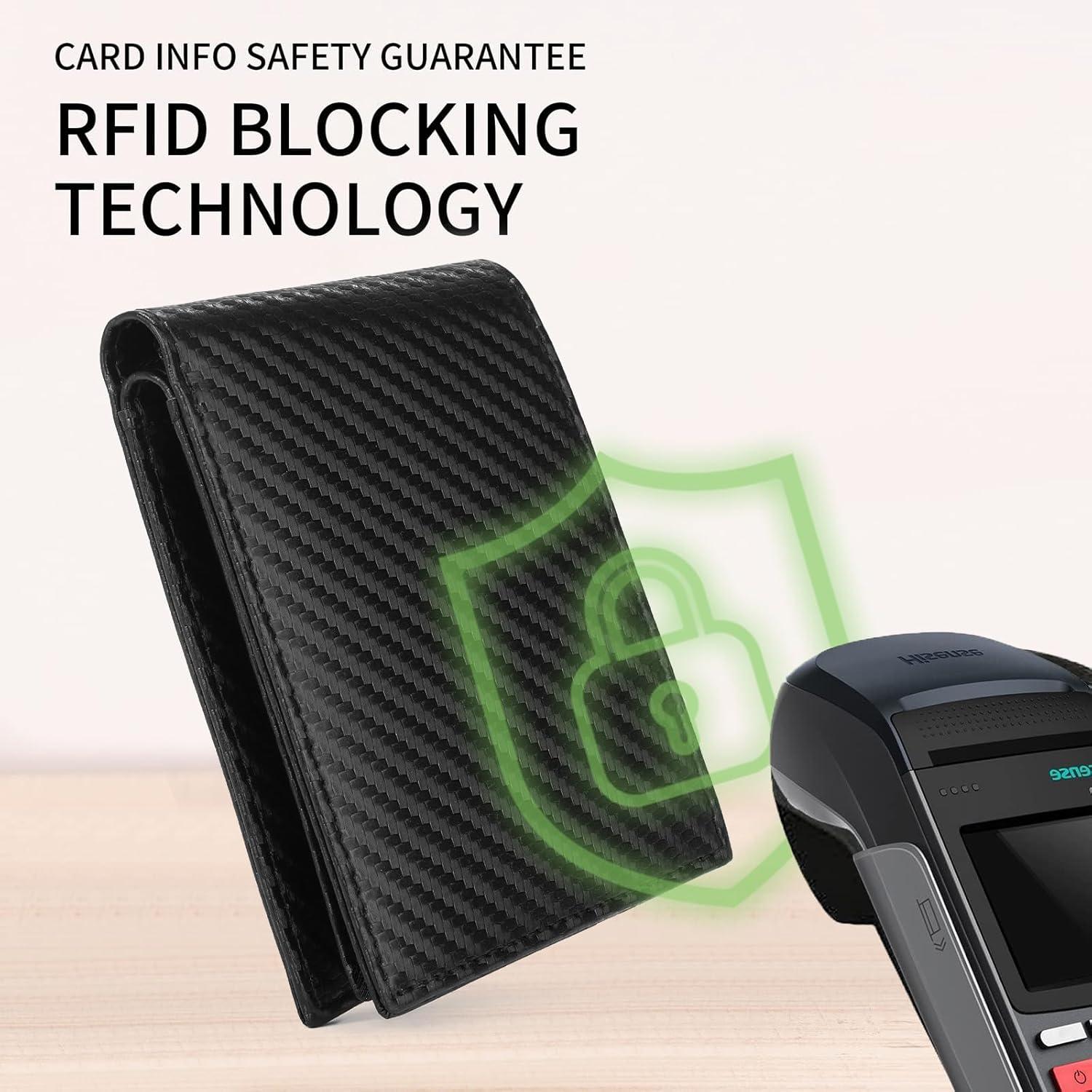 Herren Geldbörse RFID Leder Schwarz Portemonnaie Münzfach
