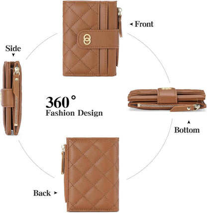 GAEKEAO Damen Geldbörse Klein RFID Portemonnaie Leder Slim