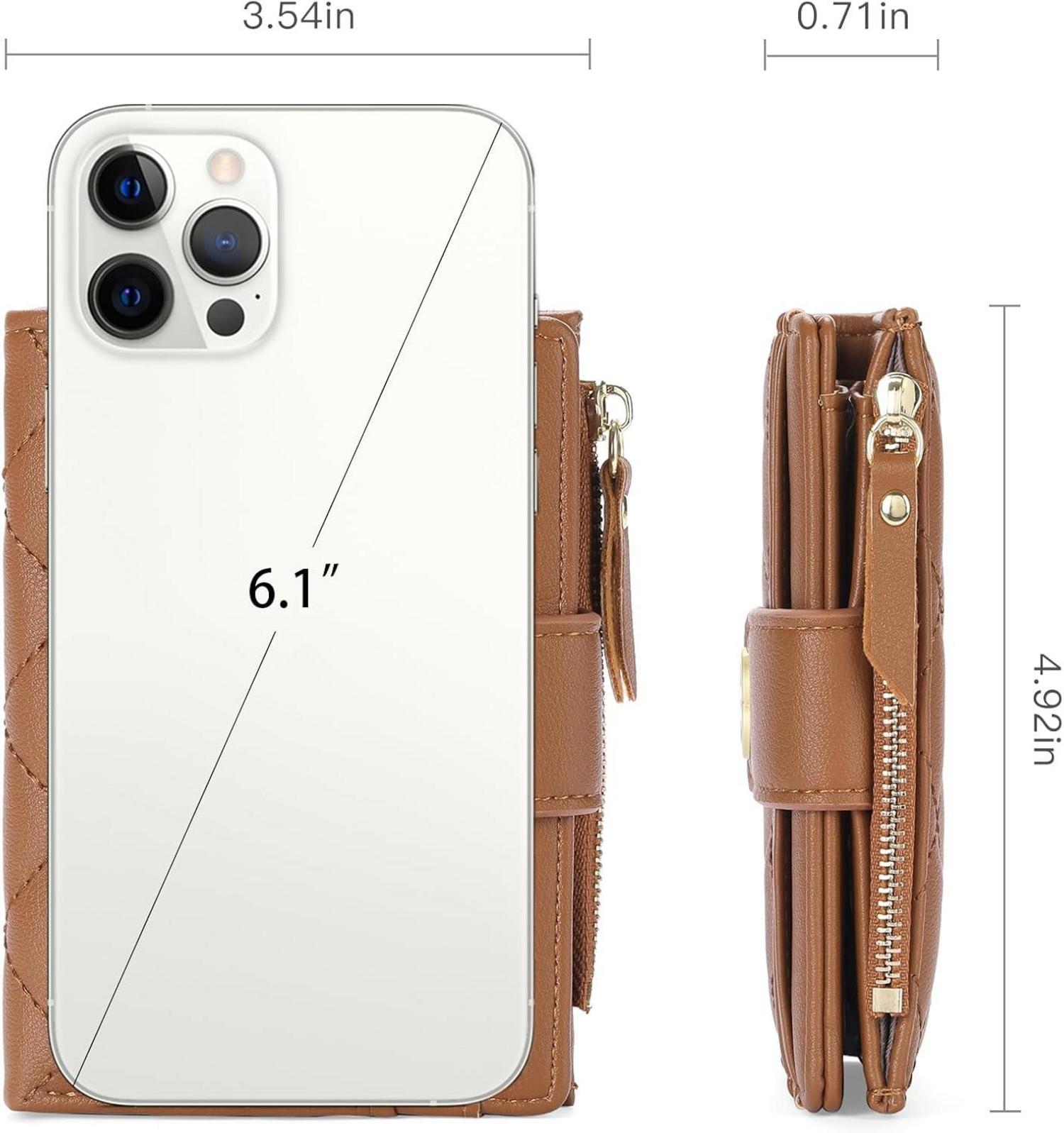 Damen Geldbörse RFID Blocker Slim Wallet Brieftasche Gelb