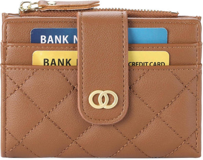 GAEKEAO Geldbörse Damen RFID Blocker Leder Slim Wallet gelb