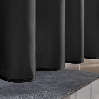 Duschvorhang Textil Polyester Schimmelresistent Wasserdicht 150x200 Weiß Schwarz