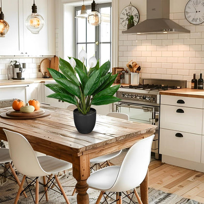 Künstliche Calathea Kunstpflanze 43cm Grün im Kunststofftopf