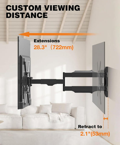 TV Wandhalterung 32-65 Zoll Schwenkbar Neigbar 720 mm Langem