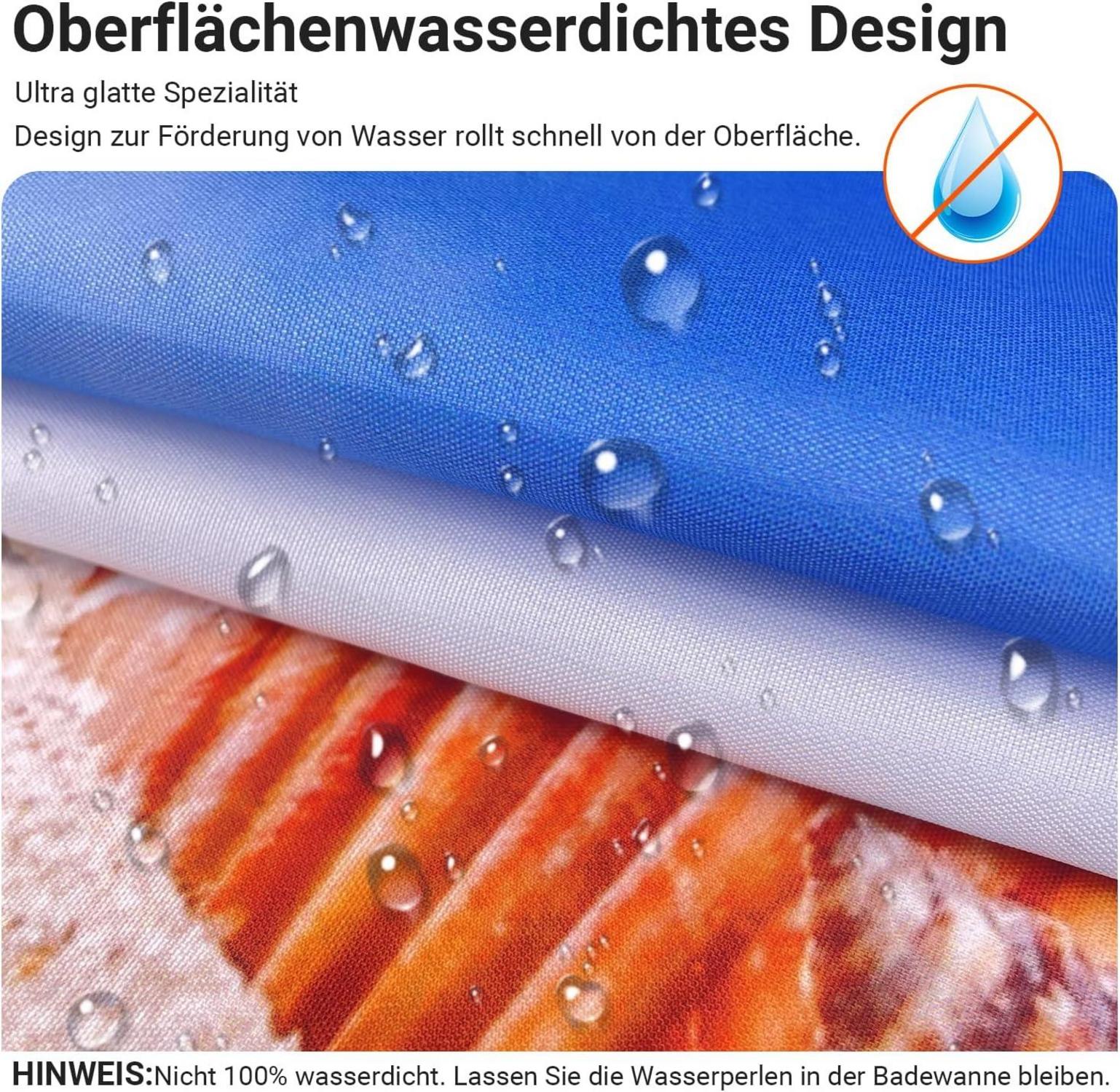 Duschvorhang 150x180cm Sea Blue beschwertem
