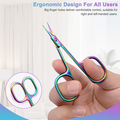 Professionelle Nagelhautschere mit gebogener Spitze - Edelstahl, extra fein und scharf