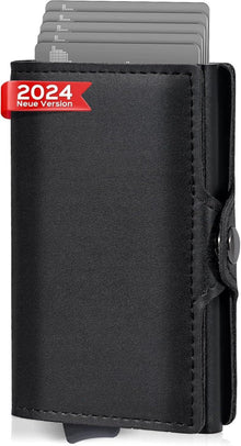 Slim RFID Geldbörse mit Münzfach Schwarz Wallet AISIR