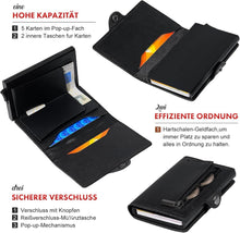 Slim RFID Geldbörse Herren Mini Geldbeutel Damen Münzfach