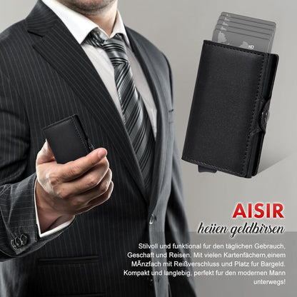 Geldbörse Slim Wallet RFID Mini Geldbeutel Münzfach Herren Damen