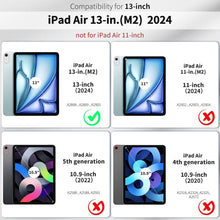 EasyAcc iPad Air 13 Zoll M2 2024 Hülle Ultra Dünn Schwarz