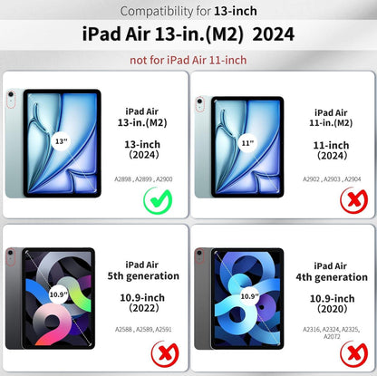 EasyAcc iPad Air 13 Zoll M2 2024 Hülle Ultra Dünn Schwarz