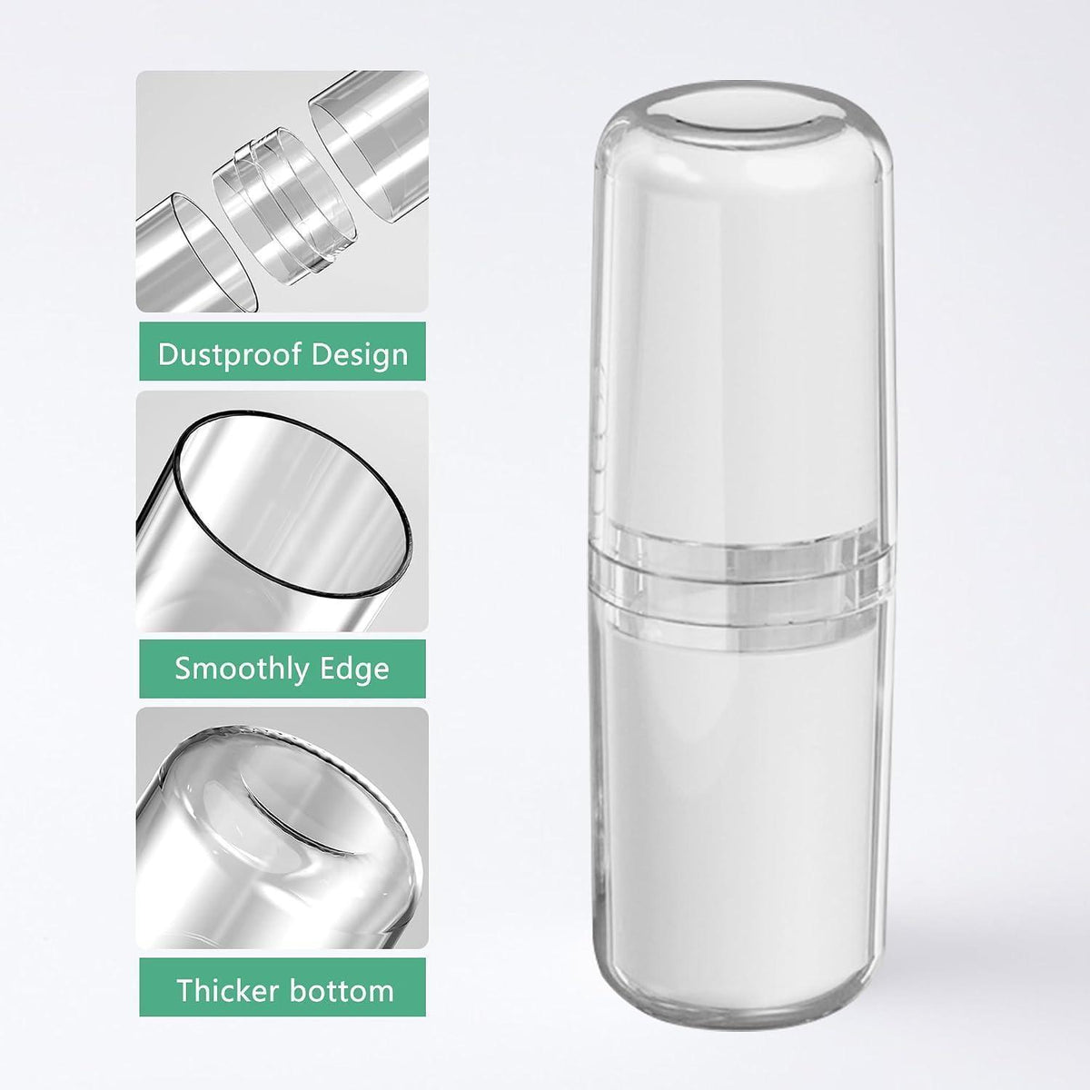 Reise Zahnbürsten Etui 4-in-1 Transparent Wasserdicht