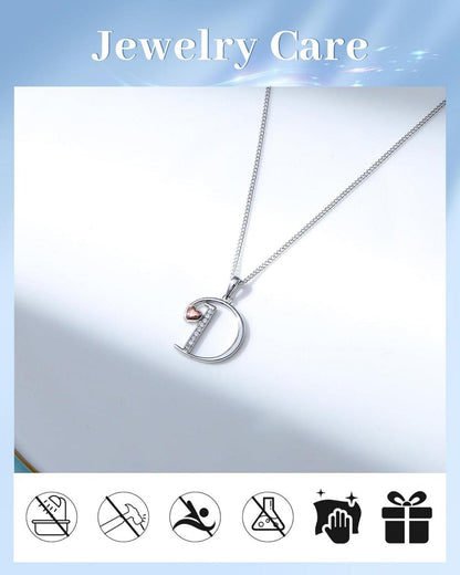 Initialen-Halskette 925er Silber Zirkonia personalisiert