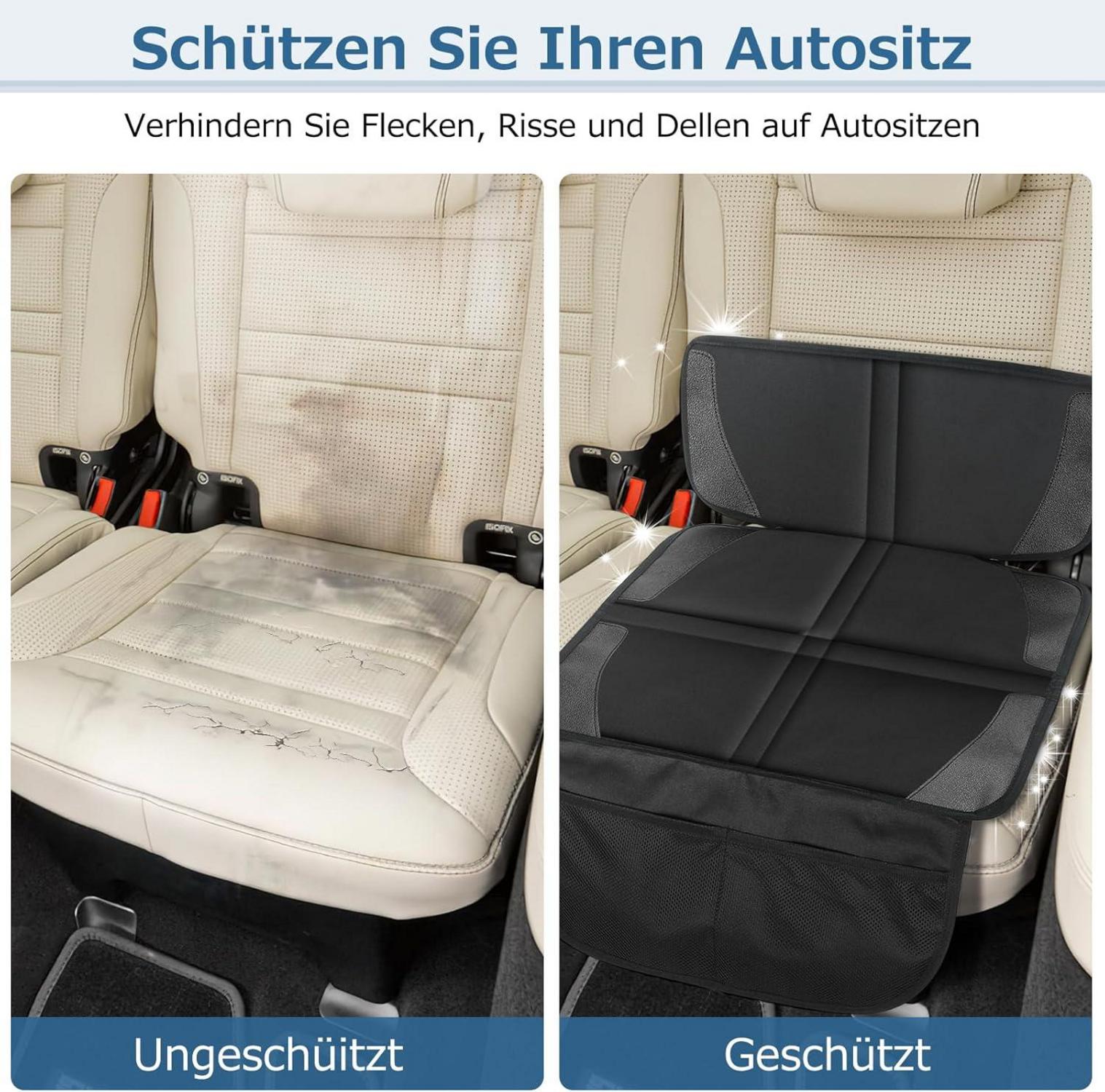 Auto Kindersitzunterlage ISOFIX Geeignet Wasserdicht Rutschfest 600D Oxford