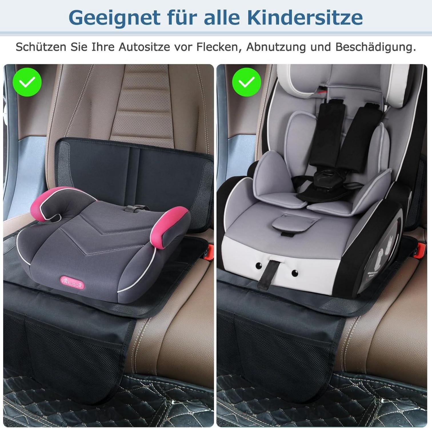 Auto Kindersitzunterlage ISOFIX Geeignet Wasserdicht Rutschfest 600D Oxford