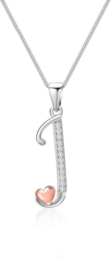 Initialen-Halskette 925er Sterlingsilber Zirkonia 40 cm