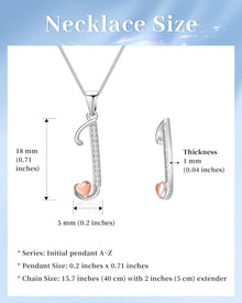 Mesovor Initiale Kette Silber 925 Zirkonia 15,7 Zoll