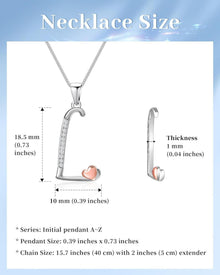 Mesovor Initiale Kette 925 Silber Zirkonia Buchstabe