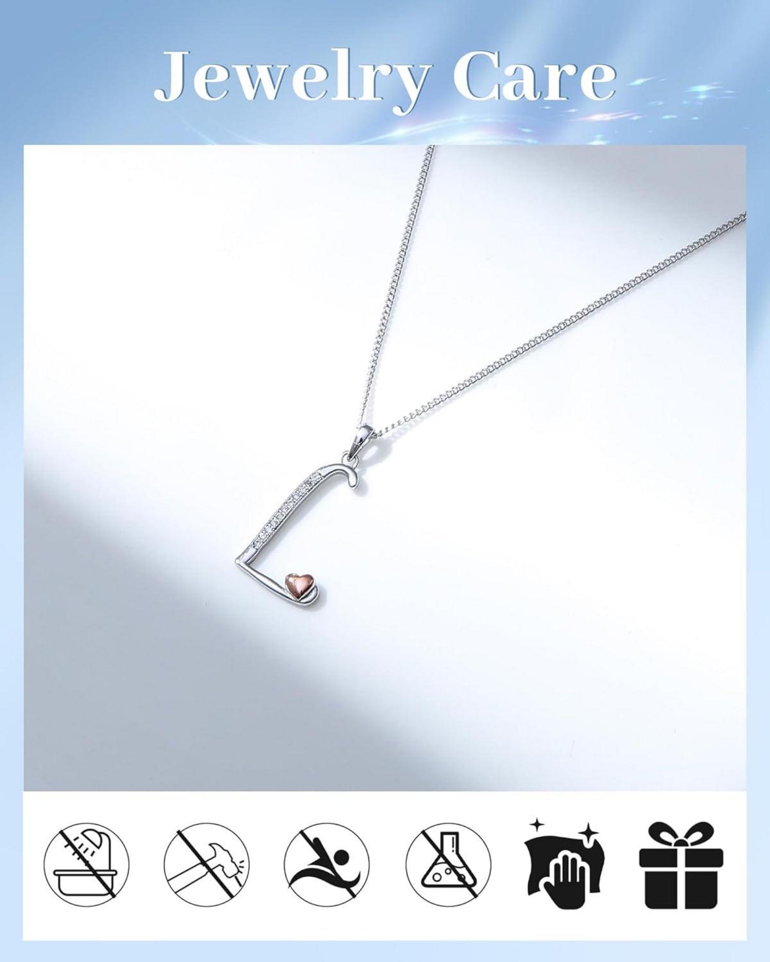 Initiale Kette Silber 925 Zirkonia Schmuck Mädchen Geschenk