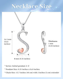 Initiale Kette Silber 925 mit Zirkonia Damen Mädchen
