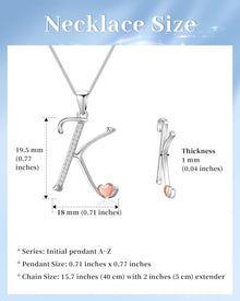 Initialen-Halskette Silber 925 Zirkonia Damen Mädchen