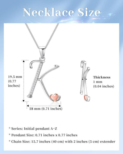Initialen-Halskette Silber 925 Zirkonia Damen Mädchen