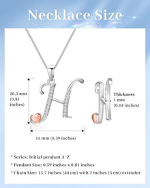 Mesovor Initiale Halskette 925 Sterling Silber Zirkonia