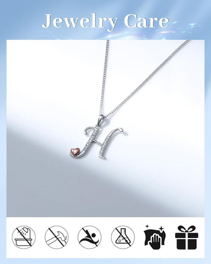 Initialen-Halskette Silber 925 Zirkonia Mädchen Damen - Geschenke