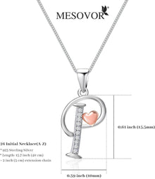 Initiale Kette Silber 925 mit Zirkonia Damen Mädchen