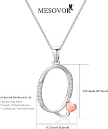 Initiale Kette Silber 925 mit Zirkonia, Buchstabe