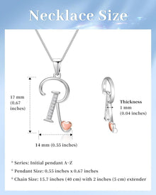 Initialen-Halskette 925 Silber Zirkonia 40cm Damen Mädchen