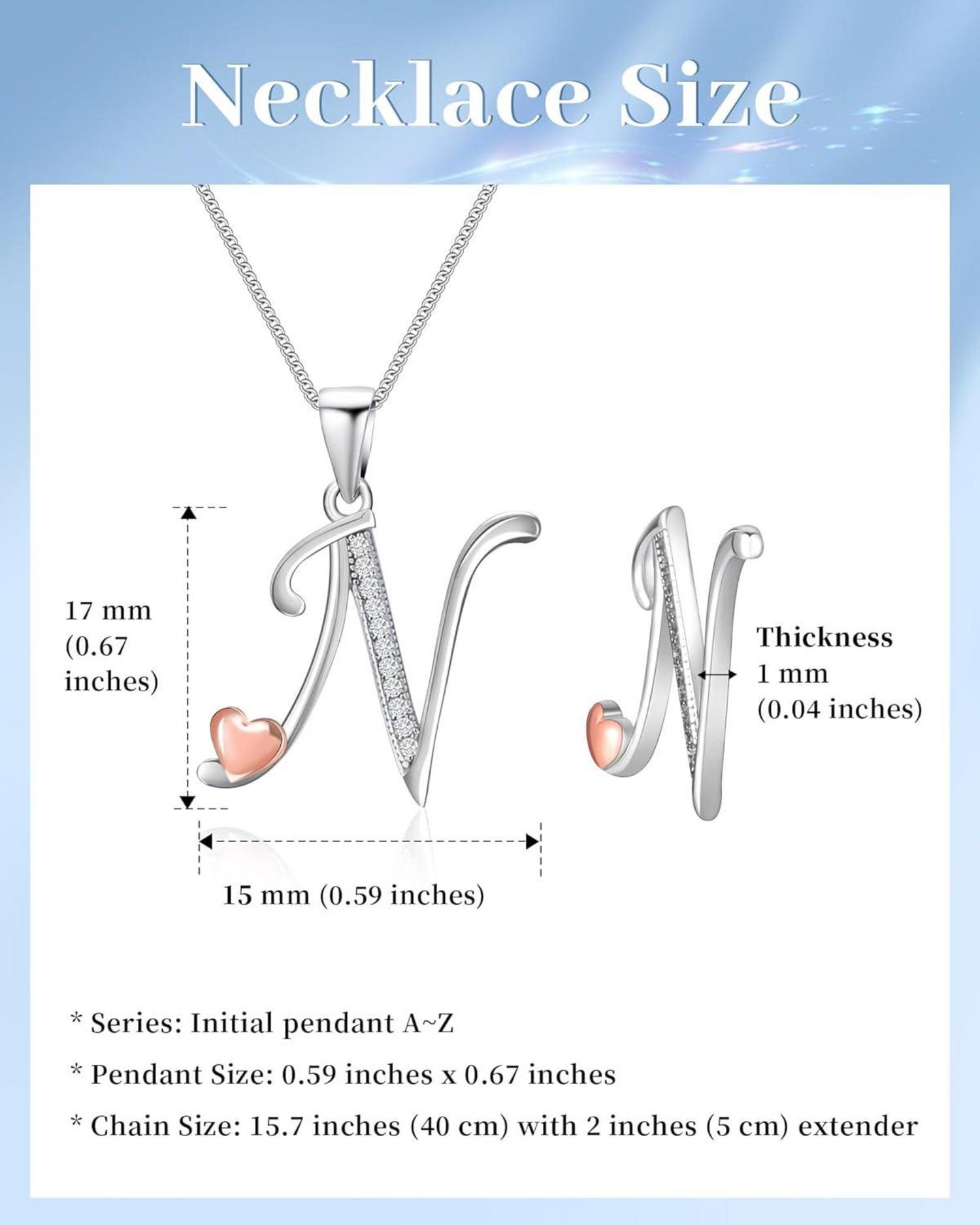 Initialen-Halskette Silber 925 Zirkonia
