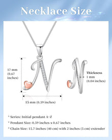Initialen-Halskette Silber 925 Zirkonia