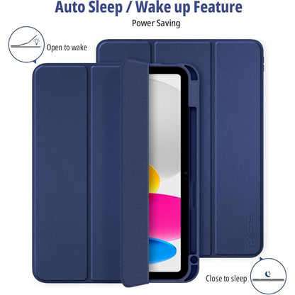 iPad Hülle mit Stifthalter, Navy Blau, 11./10. Gen.
