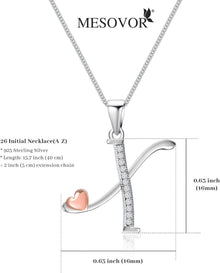 Initiale Kette Silber 925 mit Zirkonia Damen Mädchen