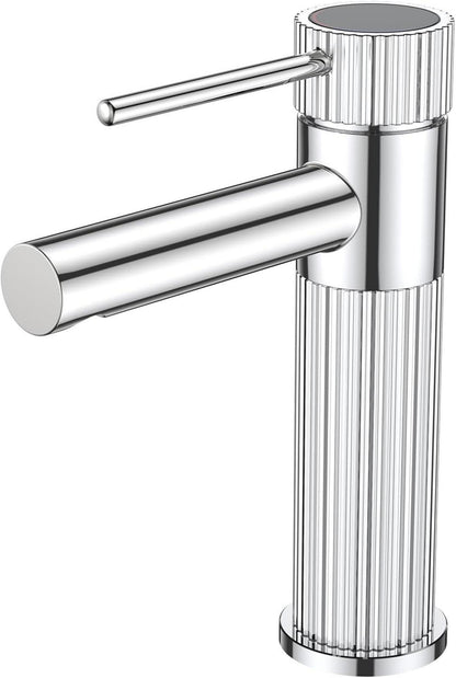 Moderne Waschtischarmatur Edelstahl mit Auslaufhöhe 120mm