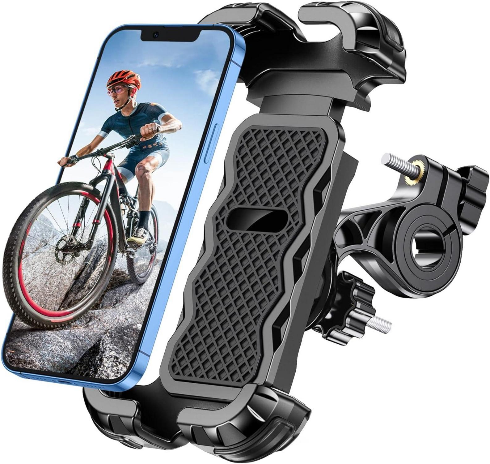 Universal Handyhalterung Fahrrad 360° Drehbar Schwarz 4,7-6,8 Zoll