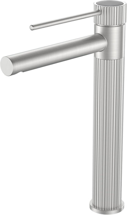 Moderne Edelstahl Waschtischarmatur 250mm Auslaufhöhe, Wassersparend