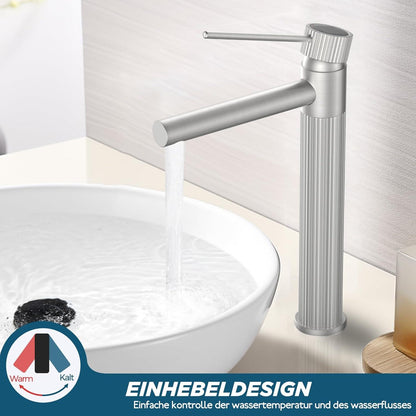 FORIOUS Wasserhahn Bad Einhebelmischer Edelstahl Auslaufhöhe 250mm