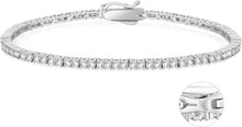 Tennisarmband Silber 925 Zirkonia Kristall Armband Iced Out 19cm 2mm