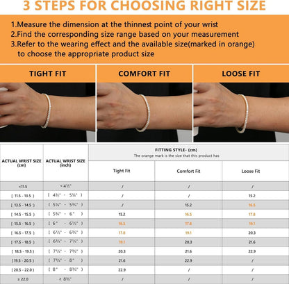 Luxus Tennisarmband für Damen 925 Silber mit Zirkonia Prinzessschliff