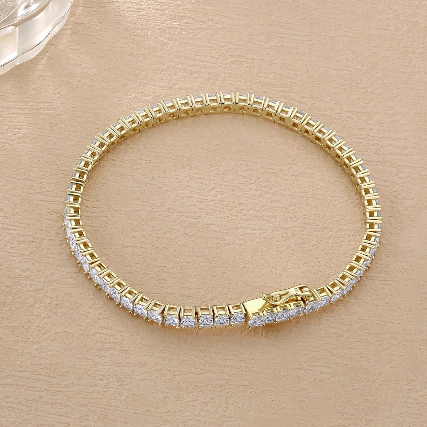 Tennisarmband Silber 925 Damen Zirkonia Armband Iced Out 19cm 3mm